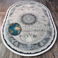 Турецкий ковер Deko 27257 Синий-серый овал